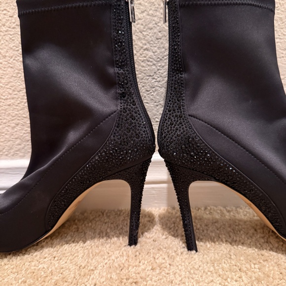 Jewel Badgley Mischa Satin Crystal Embellishments Boots - Picture 4 of 4